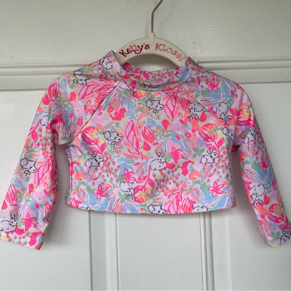 •Crown & Ivy• Baby Bunny Rash Guard/Swim Top - Size 12 Months - Picture 1 of 7